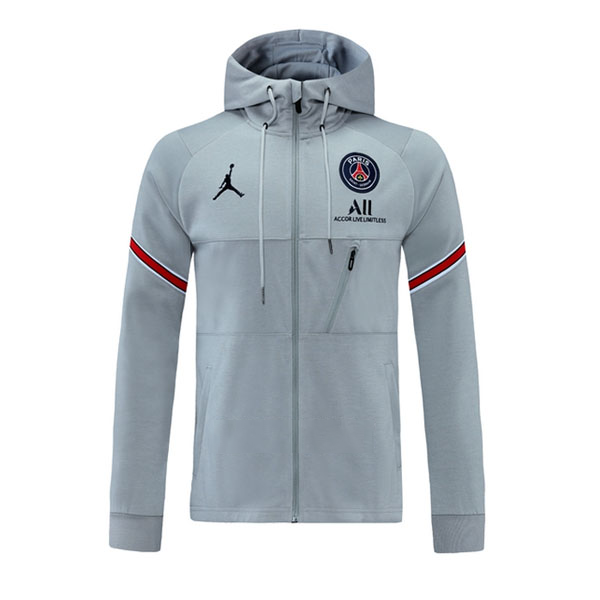 Veste Con Capucha PSG 2021-2022 Gris Pas Cher